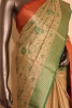 Designer Tissue Embroidery Cotton Saree